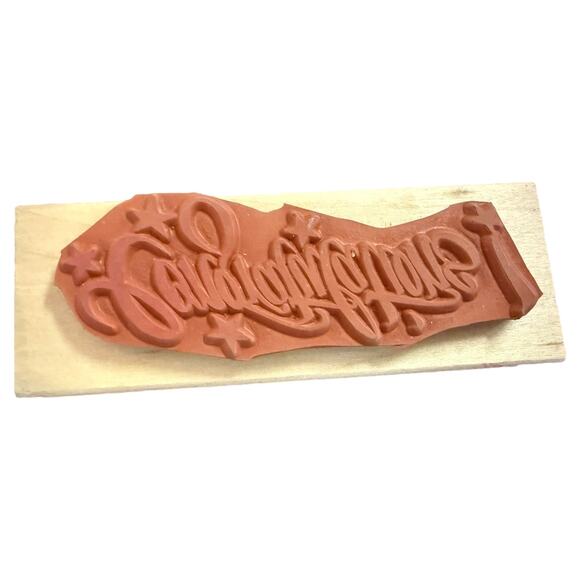 All Night Media Posh Impressions Congratulations 550-H24 Rubber Stamp - Picture 2 of 2